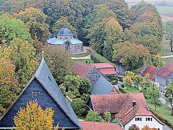 Blick vom Turm der Burg Zwernitz, Sanspareil.Egbert Haut