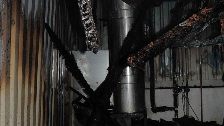 Der ausgebrannte Heizungsraum