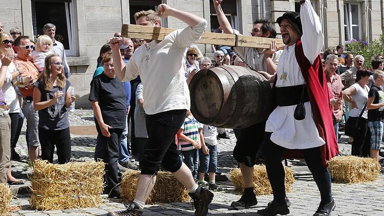 Kronach feierte sich und seine Geschichte beim Historischen Stadtspektakel. Foto: Matthias Hoch