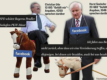 Sind auch im Internet die Zugpferde für die Landtagswahl: Christian Ude (SPD) und Ministerpräsident Horst Seehofer (CSU). Fotomontage: Michael Beetz
