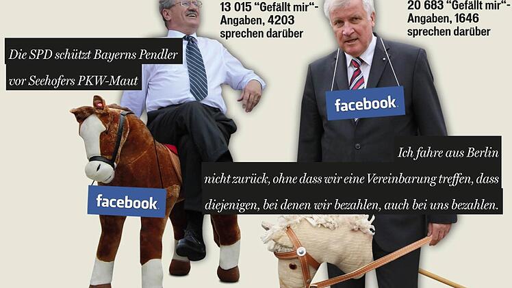 Sind auch im Internet die Zugpferde für die Landtagswahl: Christian Ude (SPD) und Ministerpräsident Horst Seehofer (CSU). Fotomontage: Michael Beetz