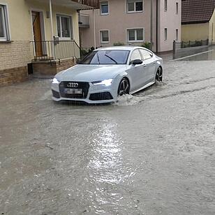 Kräftige Unwetter halten Mittelfranken im Atem