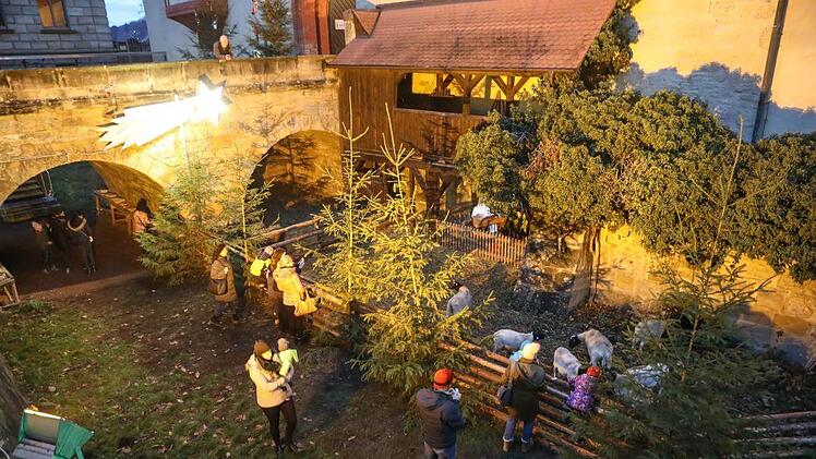 Die lebende Krippe im Pfalzgraben.Foto: Barbara Herbst