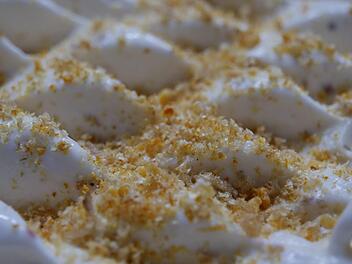 So sieht es aus, das neue Schäuferla-Eis. Die Streusel sind aus echter Schäuferla-Kruste. Foto: Philipp Klausen