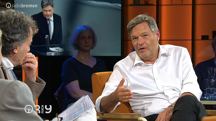 Robert Habeck (rechts) stellte sich bei "3nach9" den Fragen von Giovanni di Lorenzo.