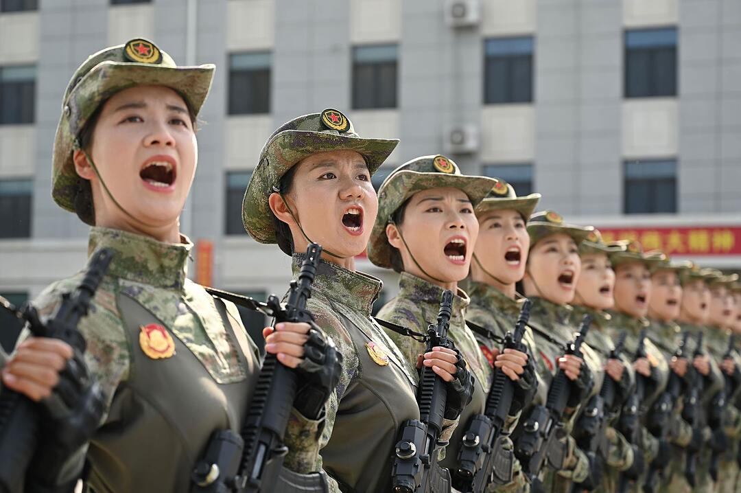 Übung zur Militärparade in Peking