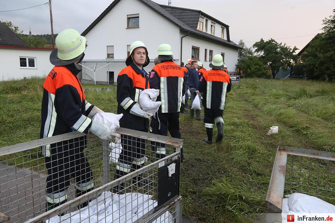 Schweres Hochwasser in Teilen Unterfrankens