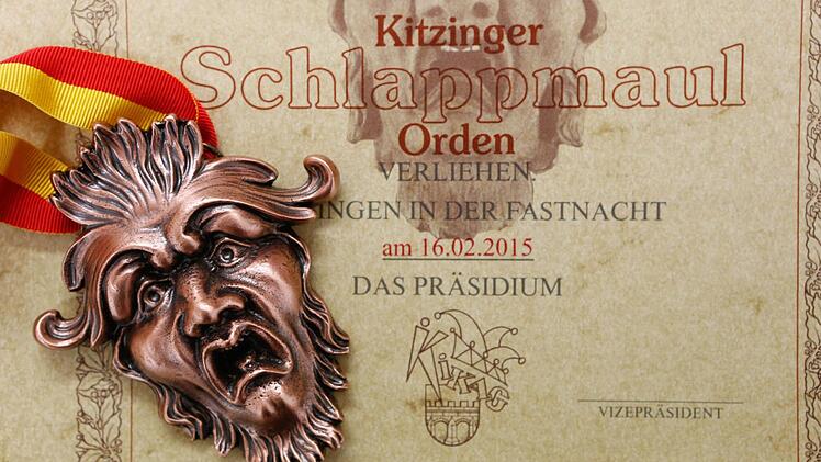 So sieht er aus, der berühmte Schlappmaulorden Foto: Matthias Hoch