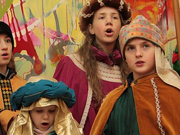 Die Sternsinger im Kulmbacher Rathaus. Foto: Jürgen Gärtner