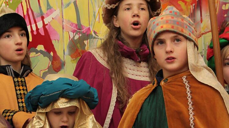 Die Sternsinger im Kulmbacher Rathaus. Foto: Jürgen Gärtner