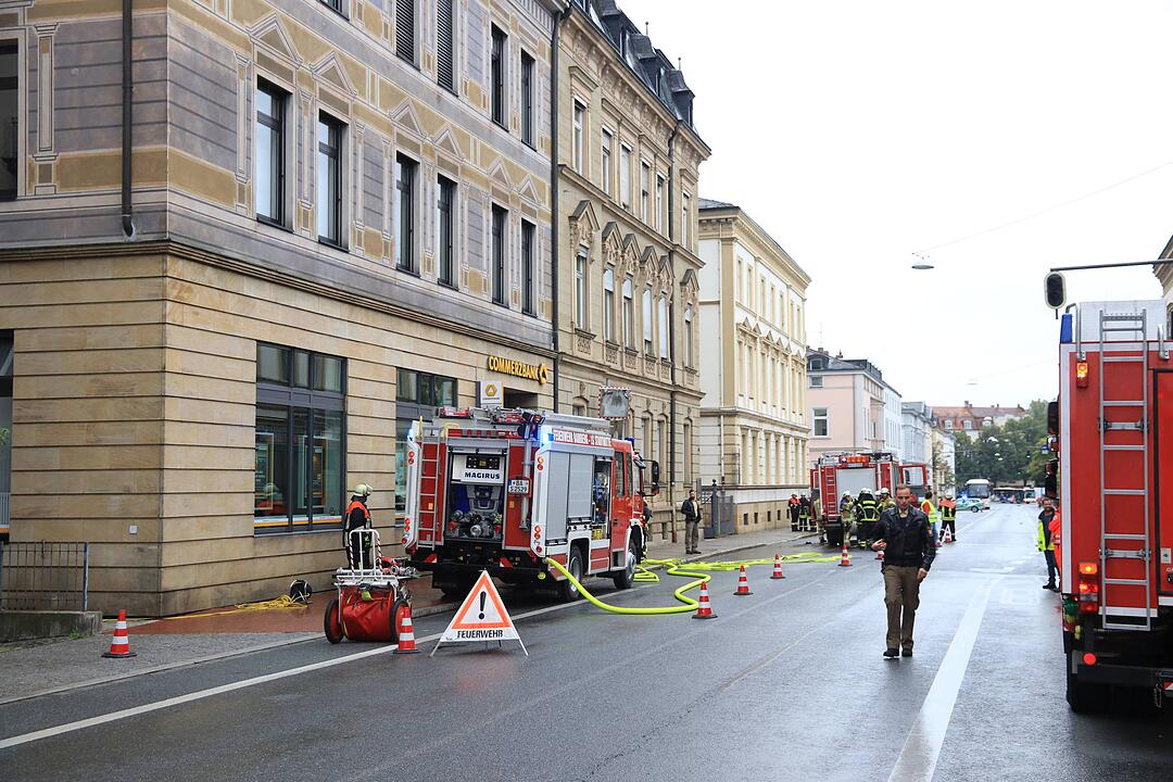 Bamberg: Feuer in der Innenstadt - Brand in Bankfiliale