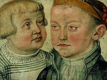 Hans Cranachs (?) Brustbilder zweier Kinder, Farbige Kreiden, auf Bütten (Inv.-Nr.: B 1318)privat