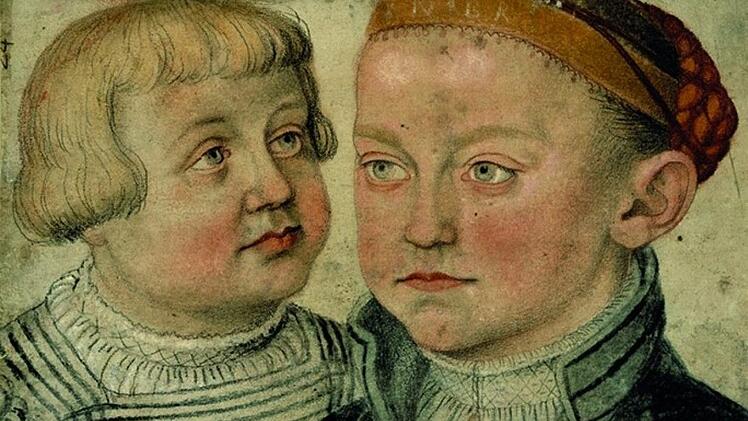 Hans Cranachs (?) Brustbilder zweier Kinder, Farbige Kreiden, auf Bütten (Inv.-Nr.: B 1318)privat