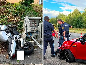 Missgl&uuml;cktes &Uuml;berholman&ouml;ver in Kronach - Biker au&szlig;er Lebensgefahr