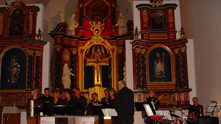 Eindrucksvoll präsentierte sich die Nacht der offenen Kirche auf dem Volkersberg. Foto: Brigitta Kempe-Wolf