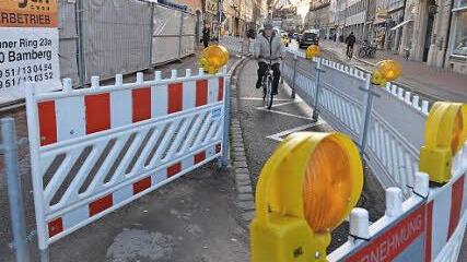 Die Baustelle am Eingang der Langen Straße ist zeitlich begrenzt. Foto: Ronald Rinklef