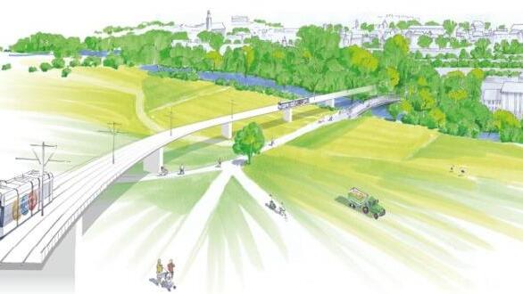 Auch die Regnitzquerung der Stub ist Thema der Suche nach der optimalen Trasse. Visualisierung: ZV Stub