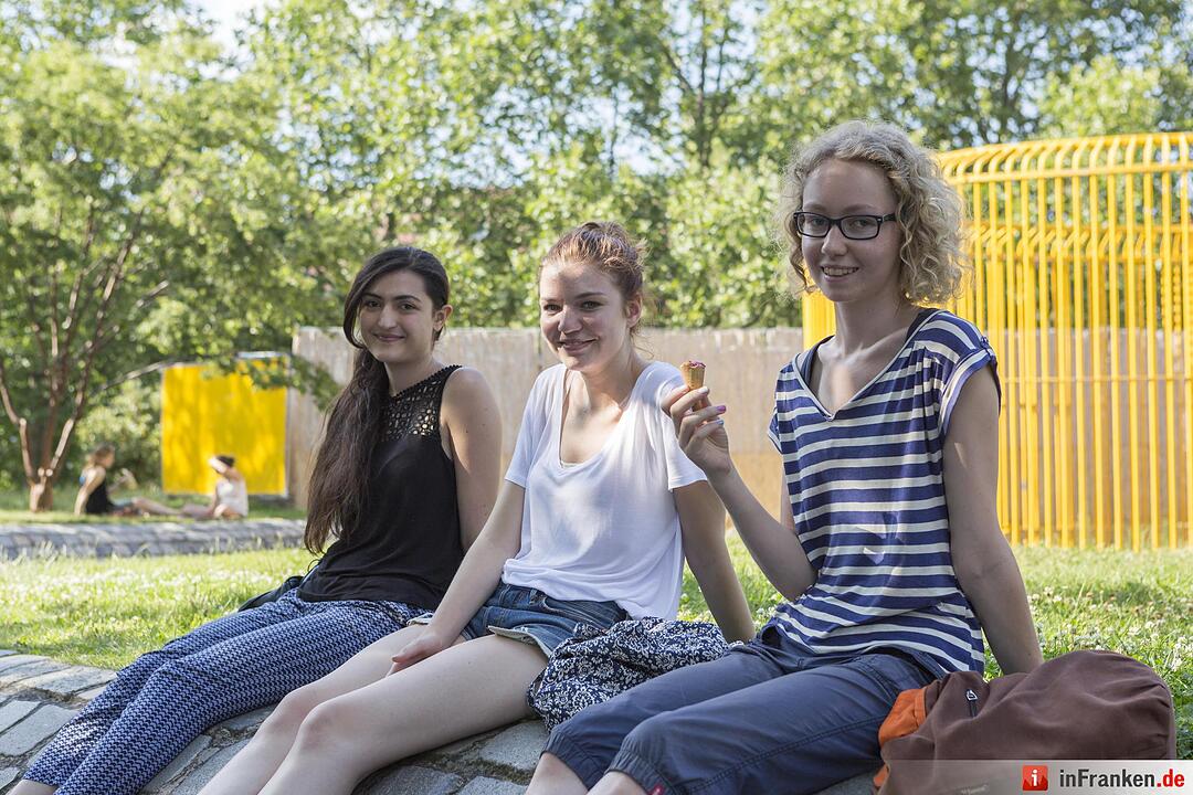 Nuernberger nutzten das fantastische Wetter