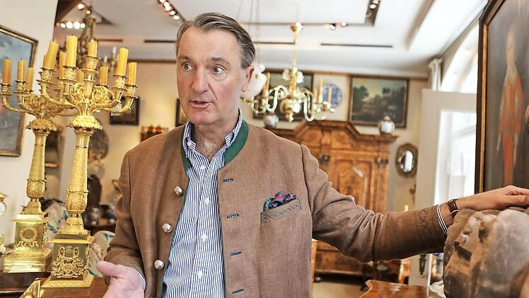 Kunsthändler Christian Eduard Franke in seinem "Reich" Foto: Barbara Herbst