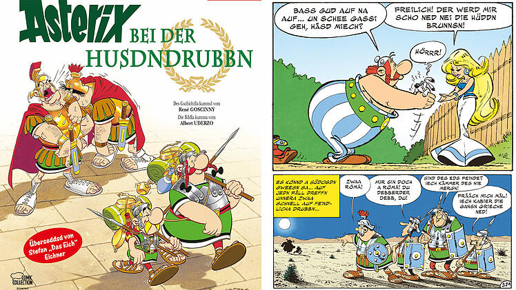 Dritter Asterix auf Oberfränkisch: Asterix bei der Husdndrubbn seit 8. April 2024 erhältlich