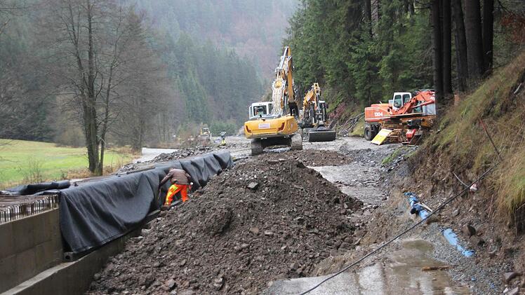 Arbeiten and er Stützmauer Foto: Friedwald Schedel
