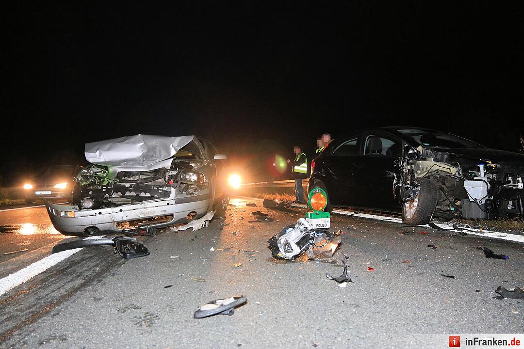 Karambolage auf der A70 bei Oberhaid
