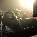 Ein Bild des Schreckens bot sich den Rettungskräften in der Neujahrsnacht 2010 bei Freiburg - dort kam es auf der A5 zu einer Massenkarambolage. Auch 2020 sorgte dichter Nebel für einen schweren Unfall mit 18 Beteiligten auf der A3. Symbolfoto: Patrick Seeger dpa/lsw (Archiv)