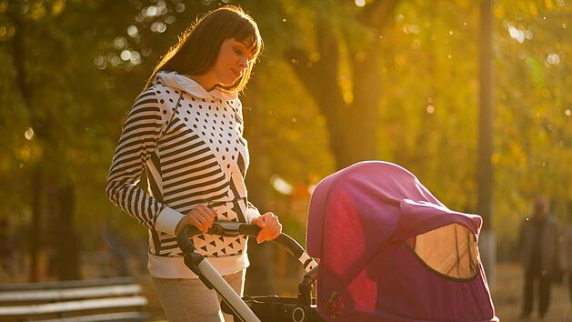 Kinderwagen, Wagen, Kinder, Ausflug, Familie, Baby, Trage, Familienausflug