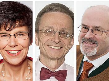 Der Streit geht weiter: Wolfram Salzer (Mitte) meint, dass weder J&uuml;rgen H. Heike (rechts) noch Susann Biedefeld (links) richtige Ansprechpartner sind, um eine &Auml;nderung des Kommunalabgabengesetzes auf bayerischer Ebene voran zu treiben.