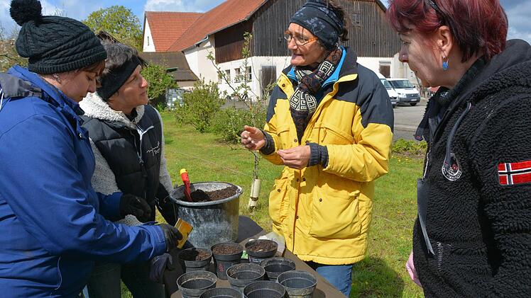 Praxisstunde für Gartenbau im Hausgarten Foto: Dagmar Besand