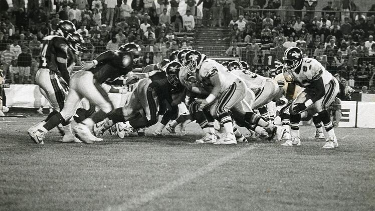 Spielszene gegen San Antionio Riders aus Texas (1992)