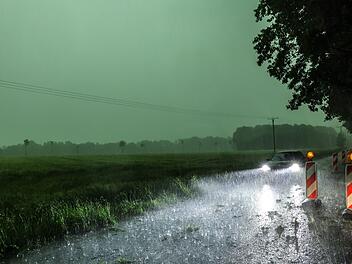 Gewitter mit Starkregen