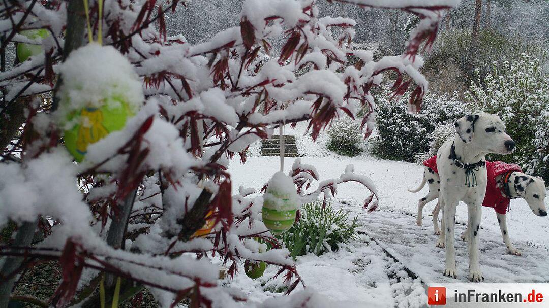 Franken: Ostermontag versinkt im Schnee