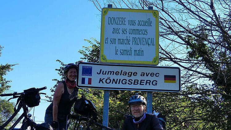 Partnerschaft: Am Ortseingang weist Donzere auf seine Verbundenheit mit der fränkischen Kleinstadt hin.