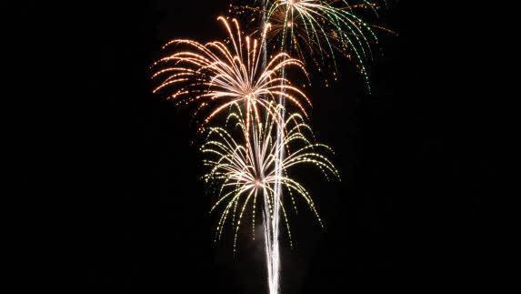 Feuerwerk in Bad Bocklet zur Kurgartenbeleuchtung. Foto: Björn Hein