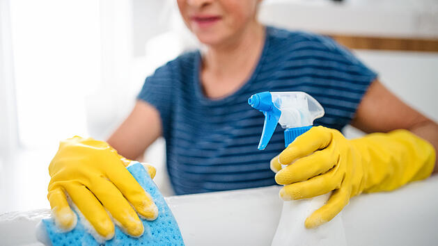 Putzen, Reinigen, Putzmittel, Hausfrau