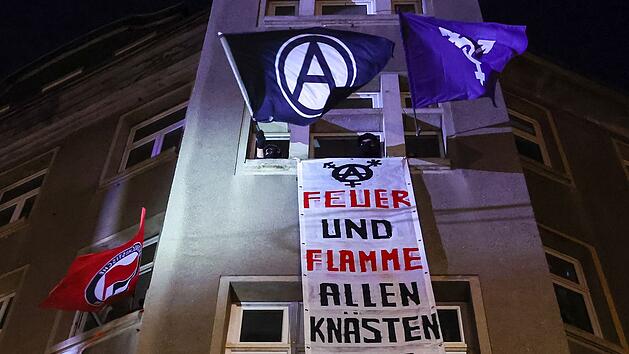 Protest nach Urteilsverkündung gegen Lina E.