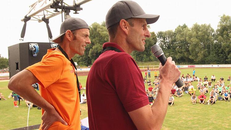 Die "Macher des Mainathlon", Uli Pfuhlmann (links) und Matthias Pfuhlmann