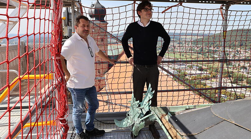 Kulmbach: Auf der Plassenburg wird der Uhrenturm saniert