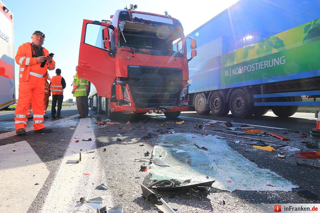Bamberg-Hafen: Lkw-Unfall auf der A70