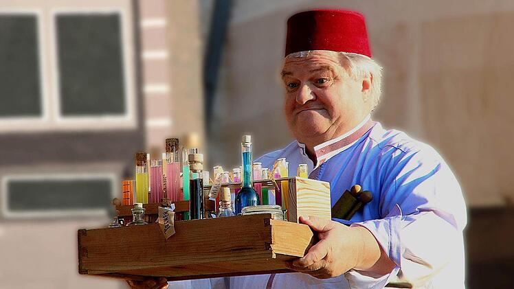 Den Medicus aus dem Orient verkörpert in der gleichnamigen Komödie perfekt Wolfgang Rützel. Dieter Britz