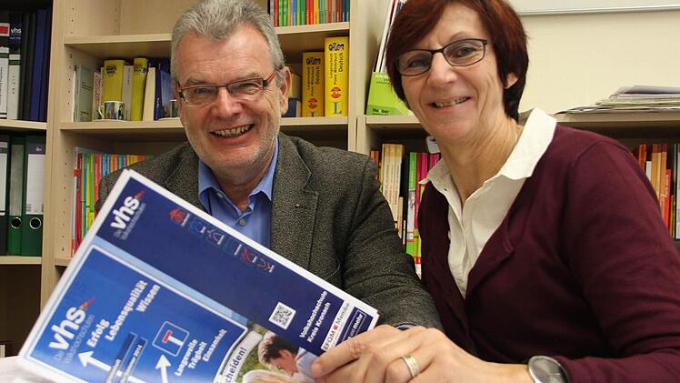 Heinz Tischler und Herta Wächter von der VHS. Foto: Archiv/Vanessa Schneider