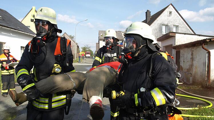 Höchste Konzentration war bei der Übung der Wehren in Schlegelshaid angesagt, Foto: Susanne Deuerling