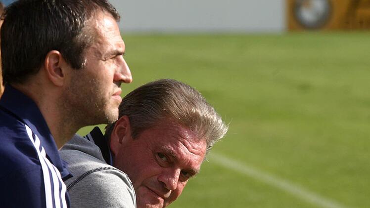Andi Schöll (links) wird nach der Saison nicht mehr Trainer des VfL Frohnlach sein. Diese Entscheidung trug auch Vorstandsmitglied Klaus Schillig (davor) mit.