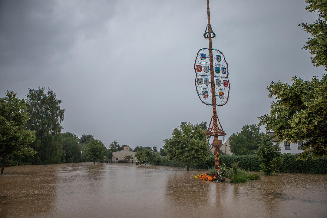 Gewitter: Wassermassen überfluten Landkreis Ansbach