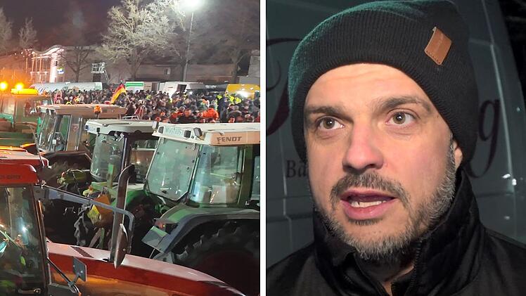 Gunzenhausen: Bäcker taucht bei riesigem Bauernprotest auf - "fahren Industrie an die Wand"
