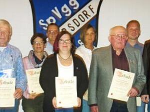 Ehrungen anlässlich der Spvgg-Hauptversammlung  Fotos: Doris Weidner