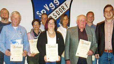 Ehrungen anlässlich der Spvgg-Hauptversammlung  Fotos: Doris Weidner