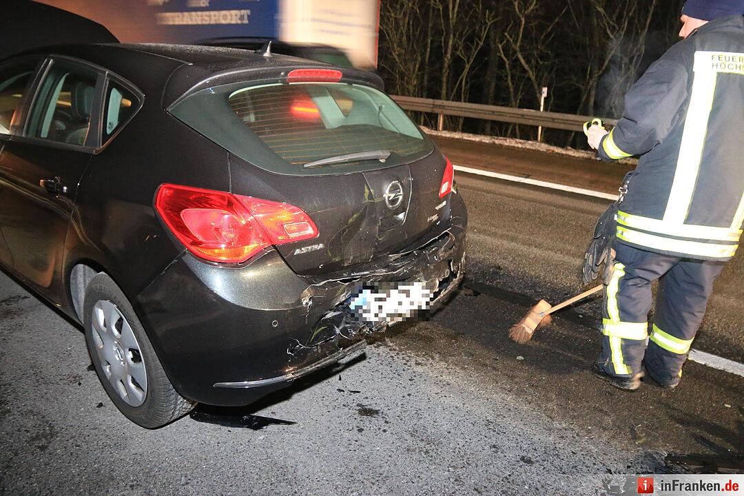 Kollision auf der A3 bei Pommersfelden