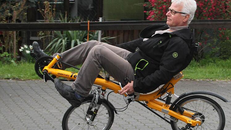 1100 Euro soll das Liegerad von Joachim Rödel kosten. Foto: Sonja Adam